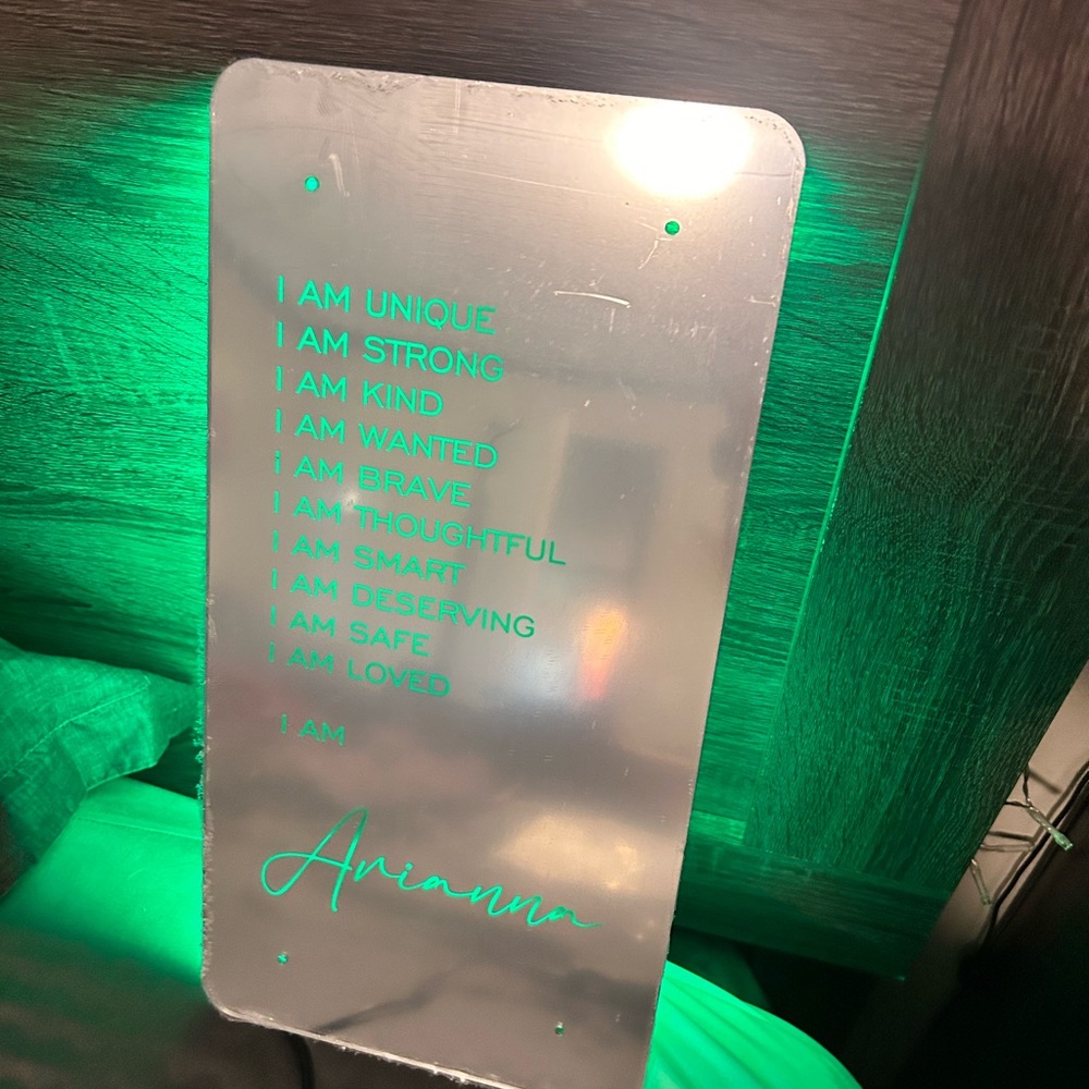 Personalized LED Acrylic Sign with Affirmations “Arianna”